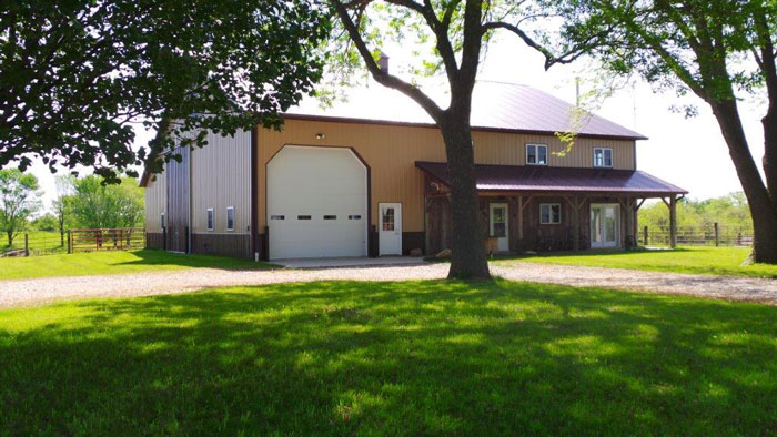 Residential Light Brown Barn Home